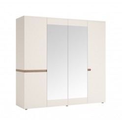 Четырехстворчатый шкаф для одежды с зеркалом Линате 4D/TYP 23A