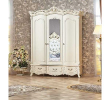 Шкаф 3-х дверный Элиза Люкс (крем)