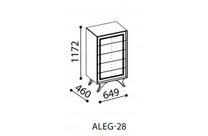 Узкий бельевой комод Алегро ALEG-28