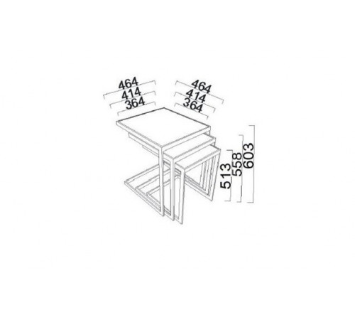Стол журнальный 3 в 1 Карлино (Carlino) CARL-52
