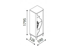 Шкаф витрина Легенда венге LEGN-12 венге