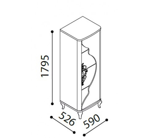 Шкаф витрина Легенда венге LEGN-12 венге