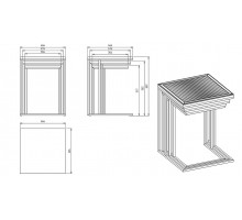 Столик журнальный 3в1 Лоретто (Loretto) Loret-53