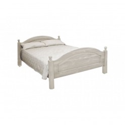 Двуспальная кровать Лотос сосна Б-1090-05BRU (брашированный крем) 1400 мм
