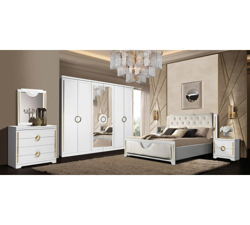 Спальный гарнитур Бодрум (белый,серый,капучино)