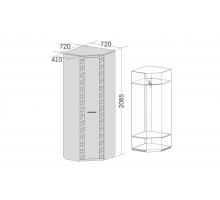 Угловой шкаф гардероб для гостиной Элана