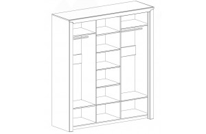 Шкаф для одежды Соренто Дуб стирлинг с раздвижными дверями