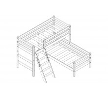 Двухъярусная детская кровать Соня Вариант-8