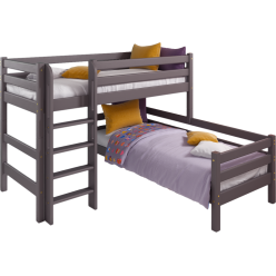Кровать Соня Лаванда угловая вариант 7 с прямой лестницей