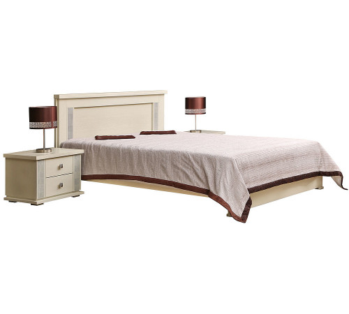 Кровать двойная «Тунис» П344.05 (слоновая кость с серебром)