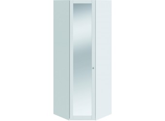 Шкаф угловой с 1-ой дверью с зеркалом «Ривьера» (Белый) СМ 241.23.003