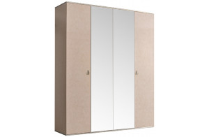 Четырехстворчатый шкаф для одежды с зеркалом Rimini РМШ1/4 (латте)