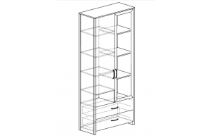 Шкаф комбинированный Гранж 983