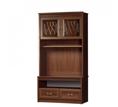 Шкаф витрина комбинированный Лючия 187 темный