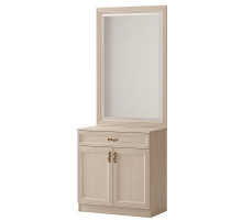 Тумба с зеркалом для прихожей Лира 59 светлая