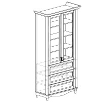 Шкаф витрина комбинированный Прованс 402